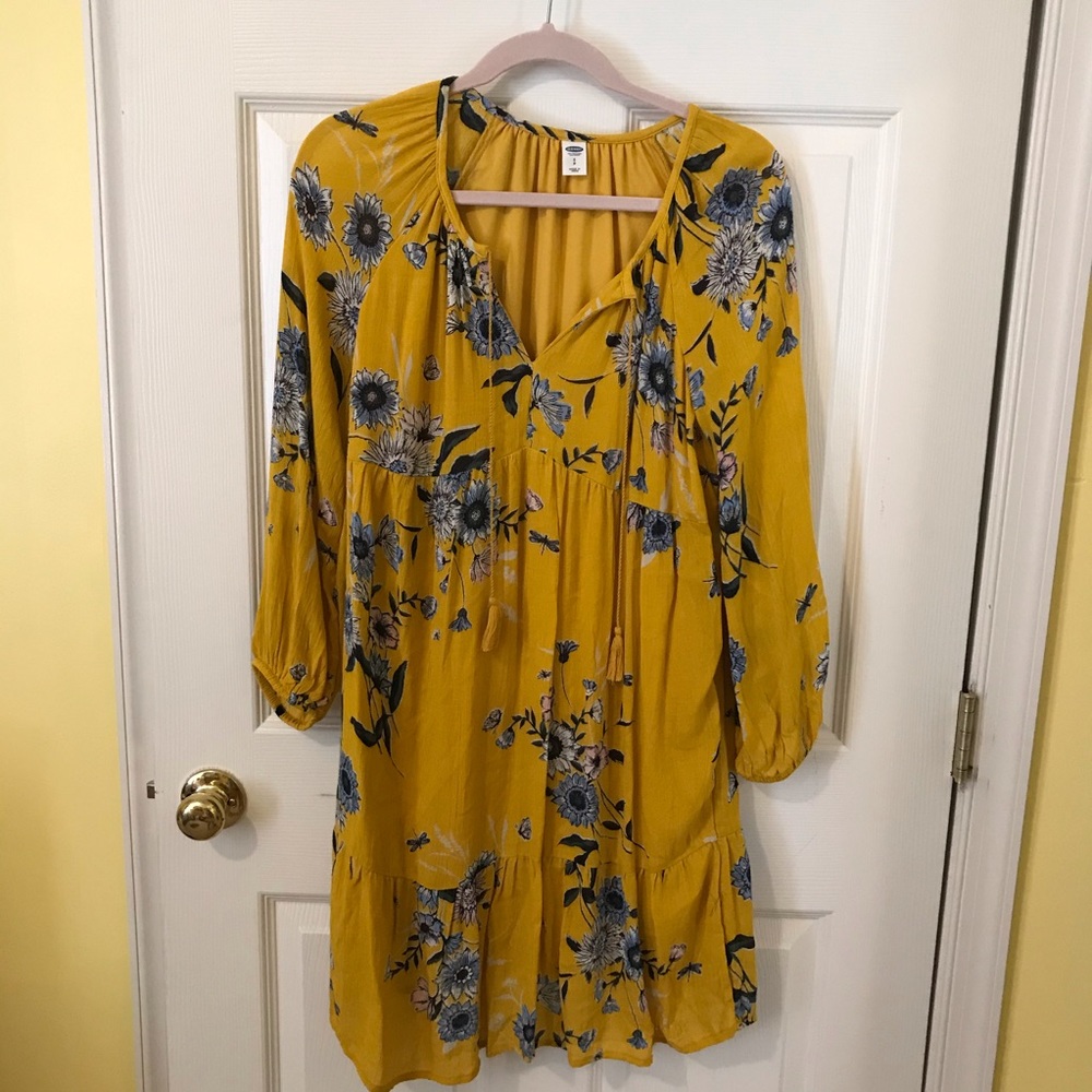 yellow floral dress